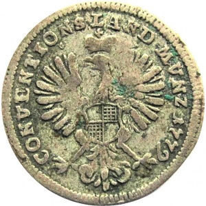 Реверс монеты Бранденбург-Ансбах, 2½ крейцера, 1779-1785