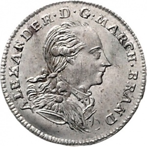 Аверс монеты Бранденбург-Ансбах, 2½ крейцера, 1786