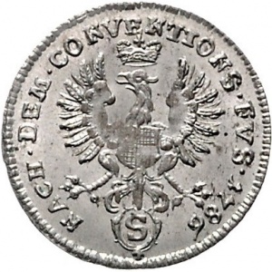 Реверс монеты Бранденбург-Ансбах, 2½ крейцера, 1786