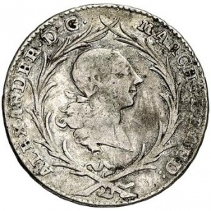 Аверс монеты Бранденбург-Ансбах, 10 крейцеров, 1765-1780
