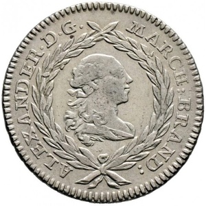 Аверс монеты Бранденбург-Ансбах, 20 крейцеров, 1759-1763