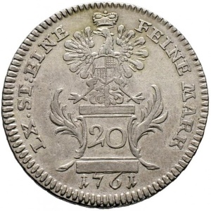 Реверс монеты Бранденбург-Ансбах, 20 крейцеров, 1759-1763