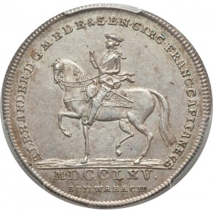 Аверс монеты Бранденбург-Ансбах, ¼ талера, 1765