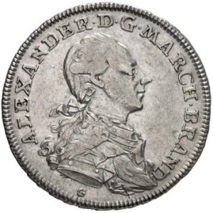 Аверс монеты Бранденбург-Ансбах, ¼ талера, 1775