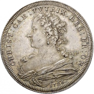 Аверс монеты Бранденбург-Ансбах, ½ талера, 1726