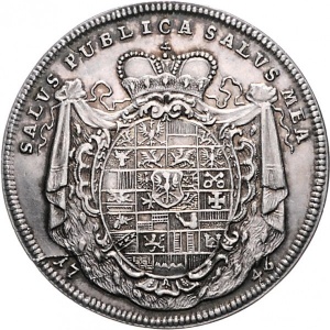 Реверс монеты Бранденбург-Ансбах, ½ талера, 1746