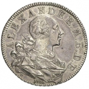 Аверс монеты Бранденбург-Ансбах, ½ талера, 1760