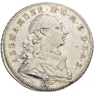 Аверс монеты Бранденбург-Ансбах, ½ талера, 1765