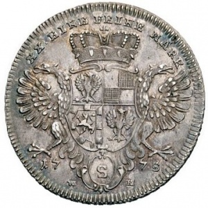 Реверс монеты Бранденбург-Ансбах, ½ талера, 1775