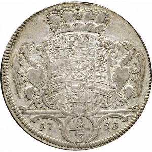 Реверс монеты Бранденбург-Ансбах, ⅔ талера, 1752-1753