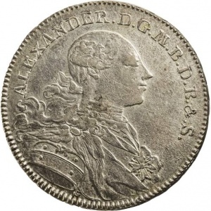 Аверс монеты Бранденбург-Ансбах, ⅔ талера, 1757