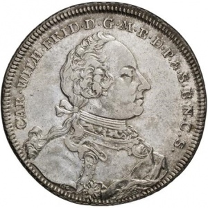 Аверс монеты Бранденбург-Ансбах, 1 талер, 1754