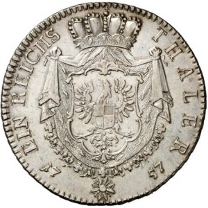 Реверс монеты Бранденбург-Ансбах, 1 талер, 1757