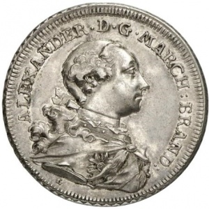 Аверс монеты Бранденбург-Ансбах, 1 талер, 1765