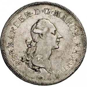 Аверс монеты Бранденбург-Ансбах, 1 талер, 1774
