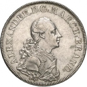 Аверс монеты Бранденбург-Ансбах, 1 талер, 1774