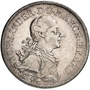 Аверс монеты Бранденбург-Ансбах, 1 талер, 1775
