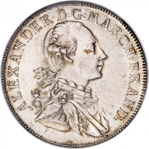 Аверс монеты Бранденбург-Ансбах, 1 талер, 1777