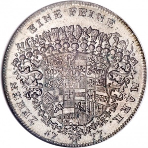 Реверс монеты Бранденбург-Ансбах, 1 талер, 1777