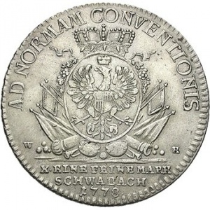 Реверс монеты Бранденбург-Ансбах, 1 талер, 1778