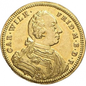 Аверс монеты Бранденбург-Ансбах, 1 дукат, 1740-1750