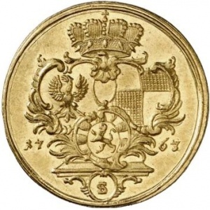 Реверс монеты Бранденбург-Ансбах, 1 дукат, 1763