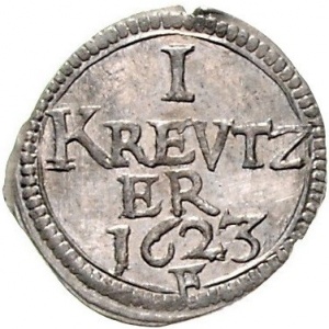 Реверс монеты Бранденбург-Ансбах, 1 крейцер, 1622-1623