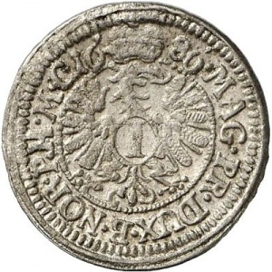 Реверс монеты Бранденбург-Ансбах, 1 крейцер, 1686