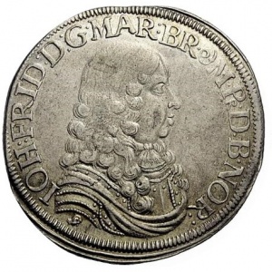 Аверс монеты Бранденбург-Ансбах, ⅔ талера, 1675-1679