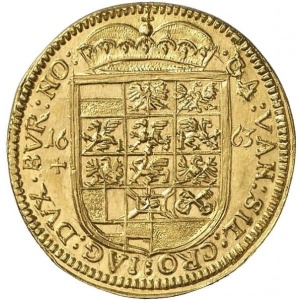 Реверс монеты Бранденбург-Ансбах, 1 дукат, 1663