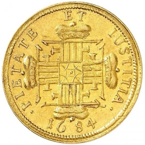 Реверс монеты Бранденбург-Ансбах, 1 дукат, 1684