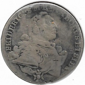 Аверс монеты Бранденбург-Байрейт, ⅙ талера, 1757-1759