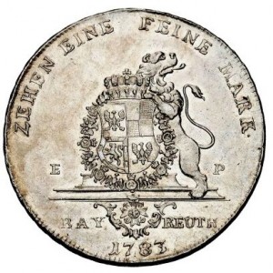 Реверс монеты Бранденбург-Байрейт, 1 талер, 1782-1783