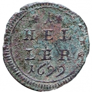 Реверс монеты Бранденбург-Байрейт, 1 геллер, 1698-1713