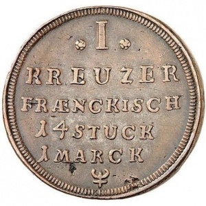 Реверс монеты Бранденбург-Байрейт, 1 крейцер, 1752