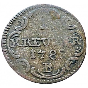 Реверс монеты Бранденбург-Байрейт, 1 крейцер, 1785-1786