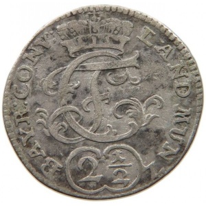 Реверс монеты Бранденбург-Байрейт, 2½ крейцера, 1766
