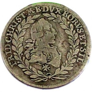 Аверс монеты Бранденбург-Байрейт, 20 крейцеров, 1763-1765