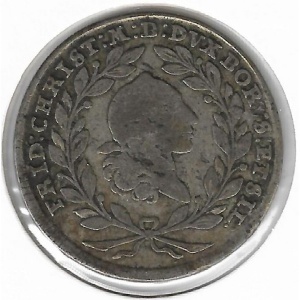 Аверс монеты Бранденбург-Байрейт, 20 крейцеров, 1765-1768