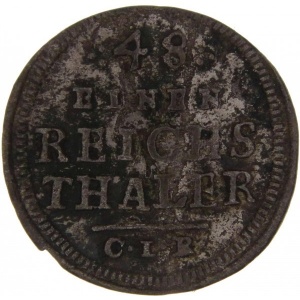 Реверс монеты Бранденбург-Байрейт, 1/48 талера, 1748-1751