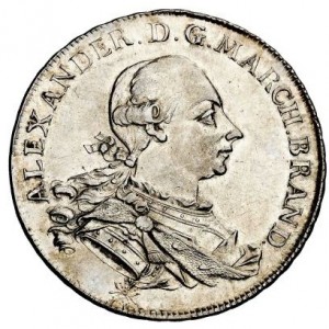 Аверс монеты Бранденбург-Байрейт, 1 талер, 1782-1783