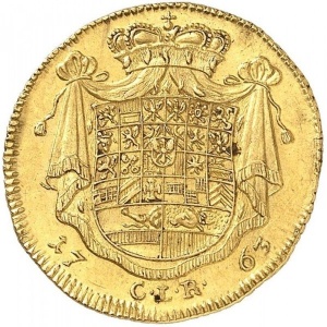 Реверс монеты Бранденбург-Байрейт, 1 дукат, 1763