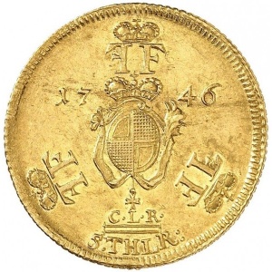 Реверс монеты Бранденбург-Байрейт, 5 талеров, 1746