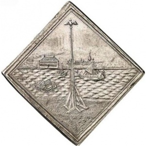 Реверс монеты Бранденбург-Байрейт, 1 талер, 1726, Стрельба по птицам