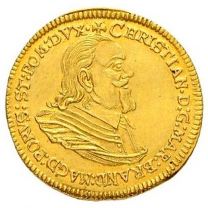 Аверс монеты Бранденбург-Байрейт, 1 дукат, 1653, 50 лет правлению