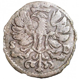 Аверс монеты Бранденбург-Пруссия, 3 пфеннига, 1689-1692, Отметка монетного двора "SD" - Старгард