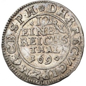 Реверс монеты Бранденбург-Пруссия, ¹⁄₁₂ талера, 1689-1691, Отметка монетного двора "SD" - Старгард
