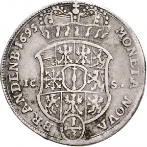 Реверс монеты Бранденбург-Пруссия, ⅓ талера, 1694-1700