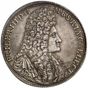 Аверс монеты Бранденбург-Пруссия, 1 талер, 1691