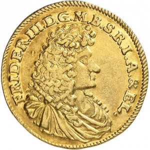 Аверс монеты Бранденбург-Пруссия, 1 дукат, 1688-1690